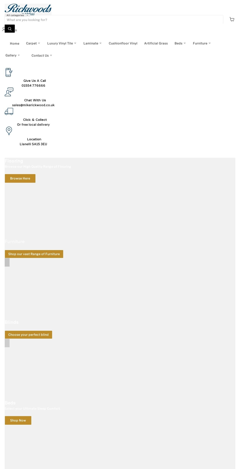 rickwoods.co.uk shopify website screenshot