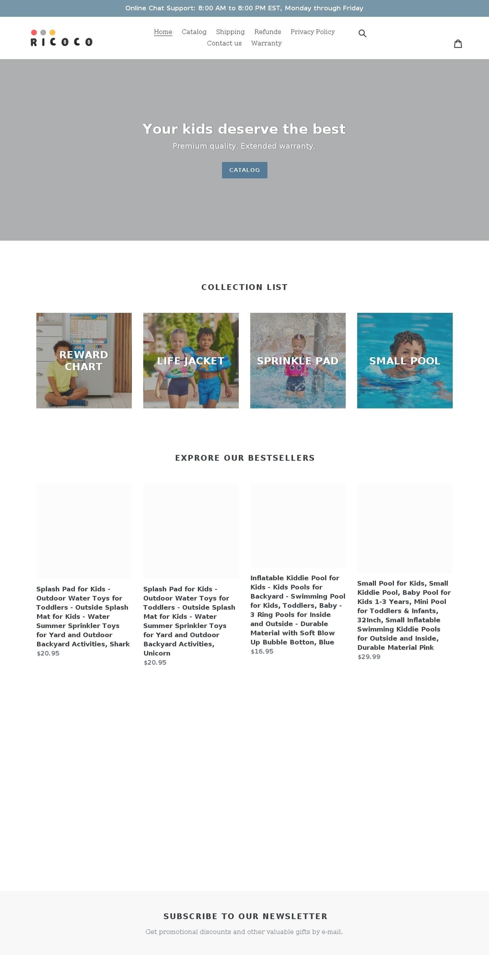 ricoco.net shopify website screenshot