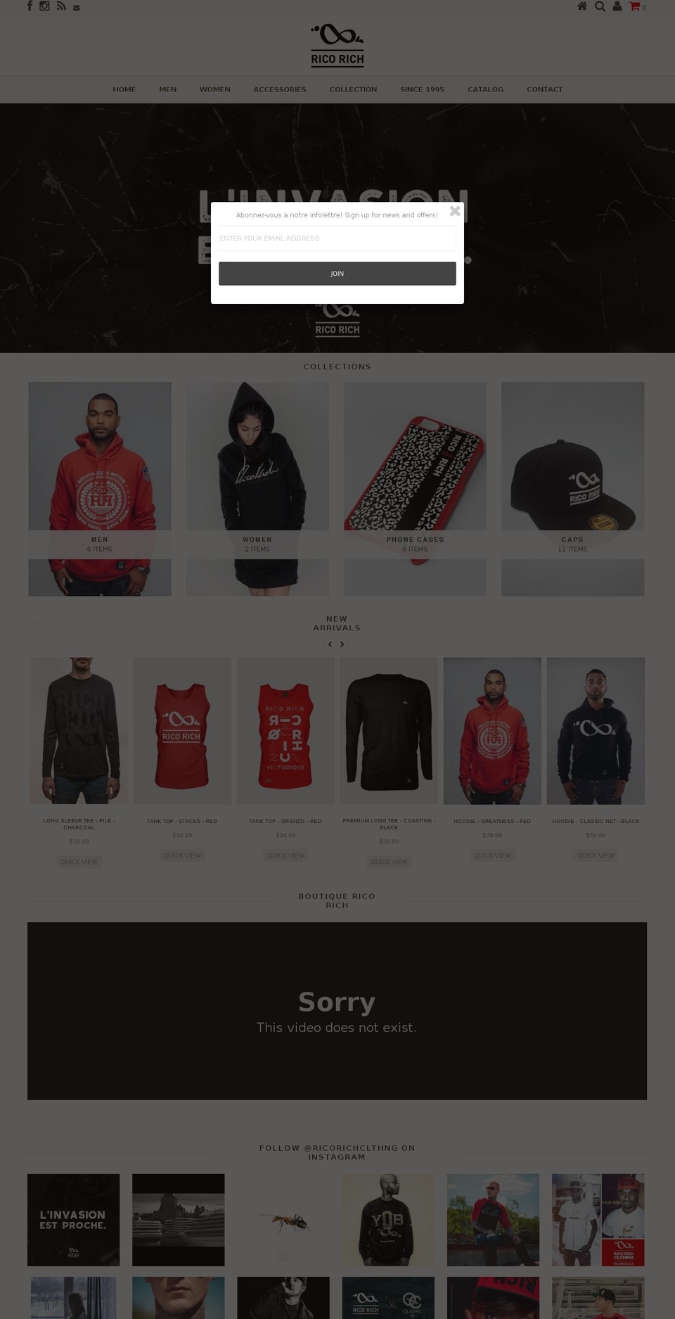 ricorich-clothing.com shopify website screenshot