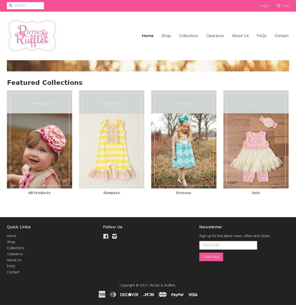 ricracandruffles.com shopify website screenshot