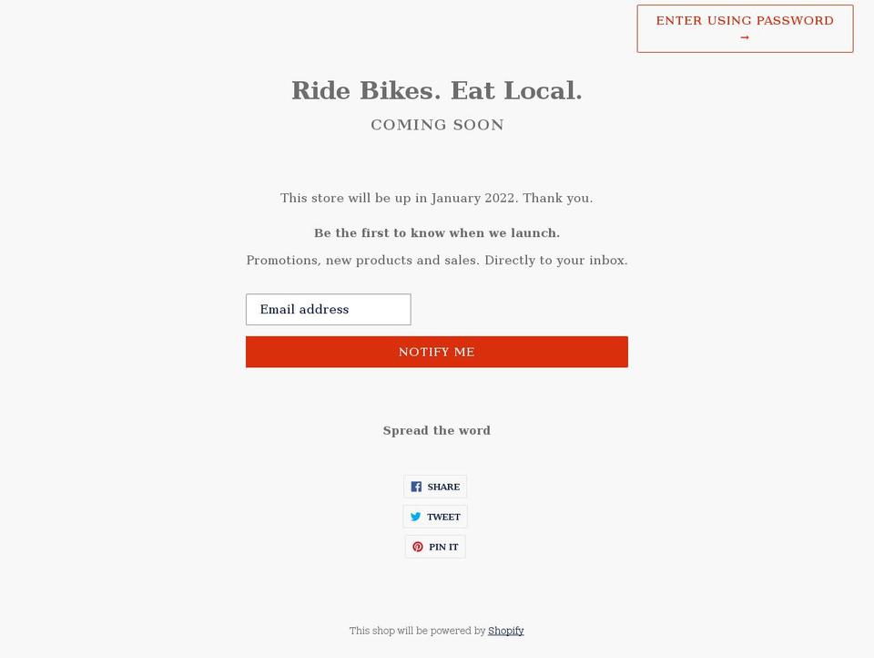 ride-bikes-eat-local.myshopify.com shopify website screenshot