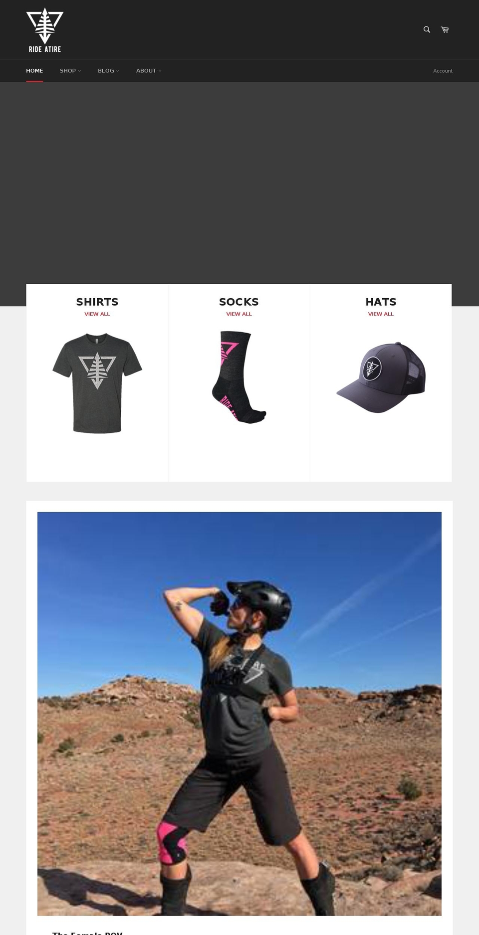 rideatire.com — Shopify storefront screenshot