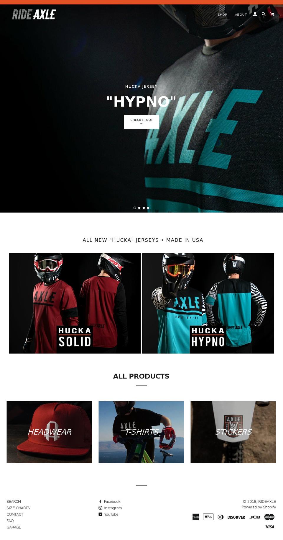 rideaxle.com — Shopify storefront screenshot