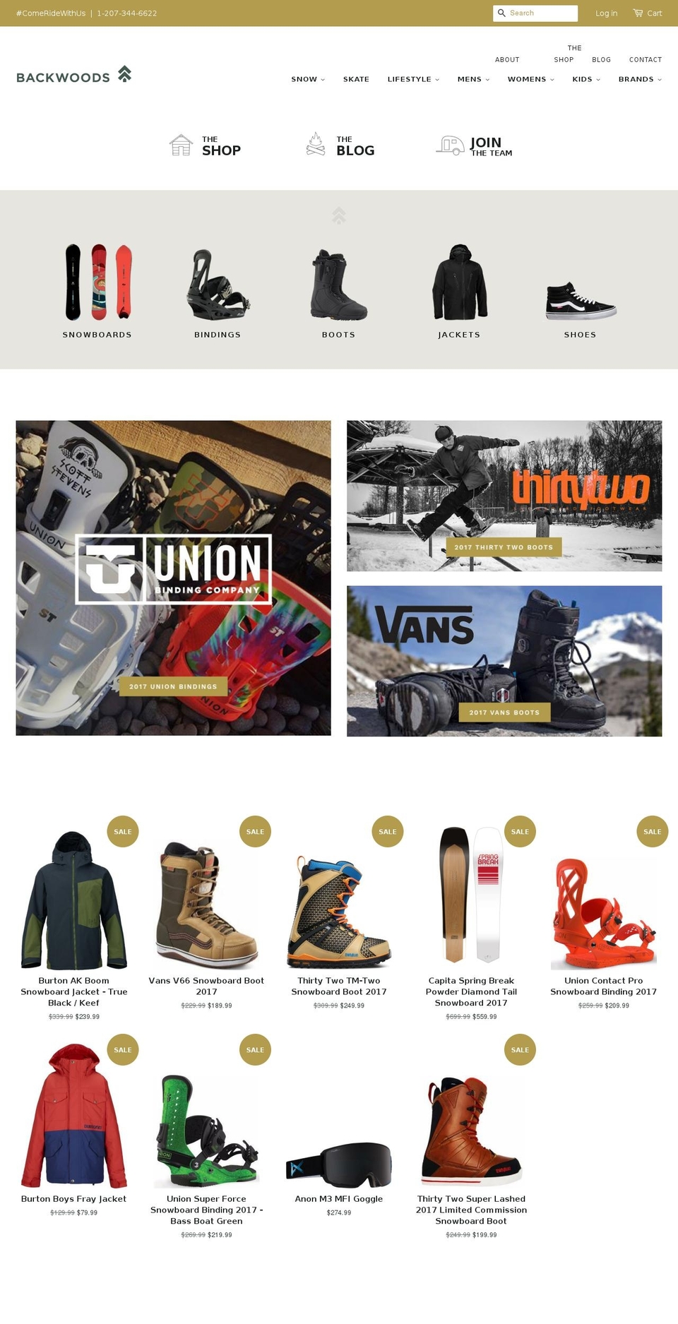 ridebackwoods.com shopify website screenshot