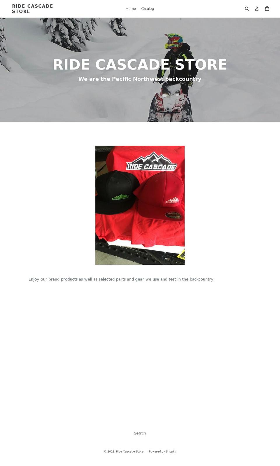 ridecascade.com — Shopify storefront screenshot