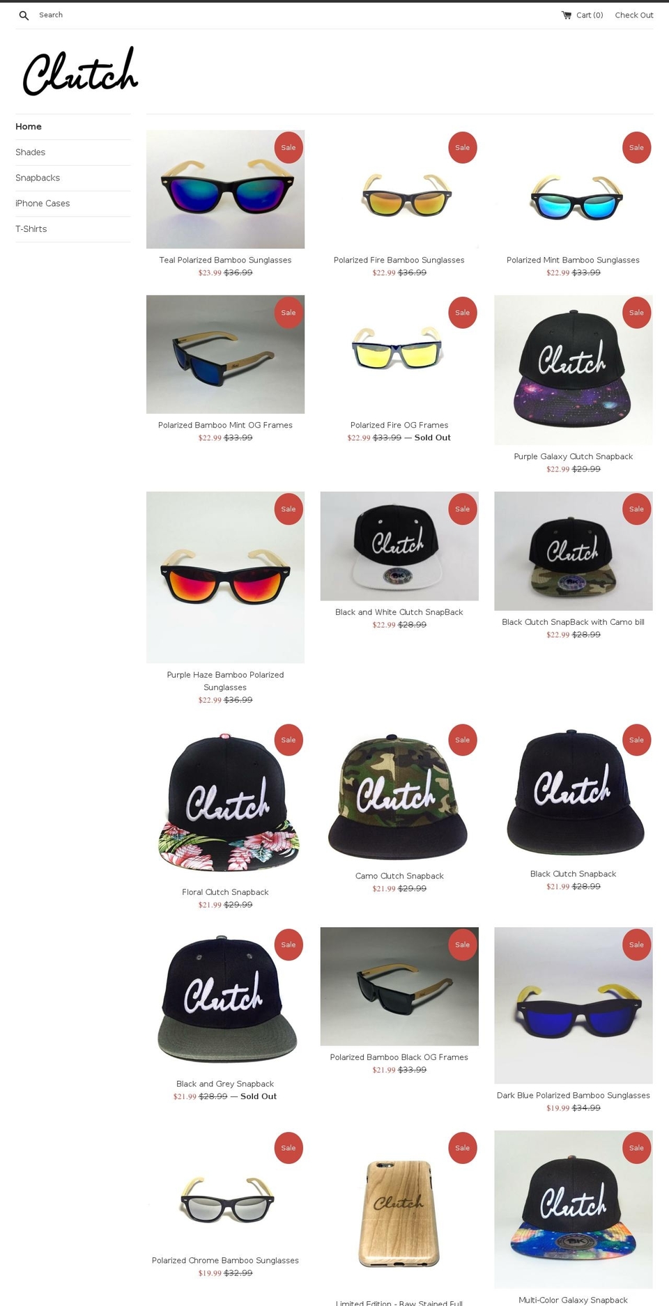 rideclutch.com shopify website screenshot