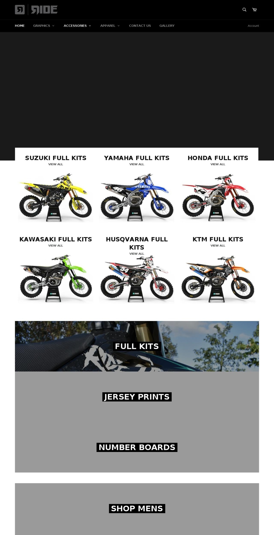 ridedesignaus.com — Shopify storefront screenshot