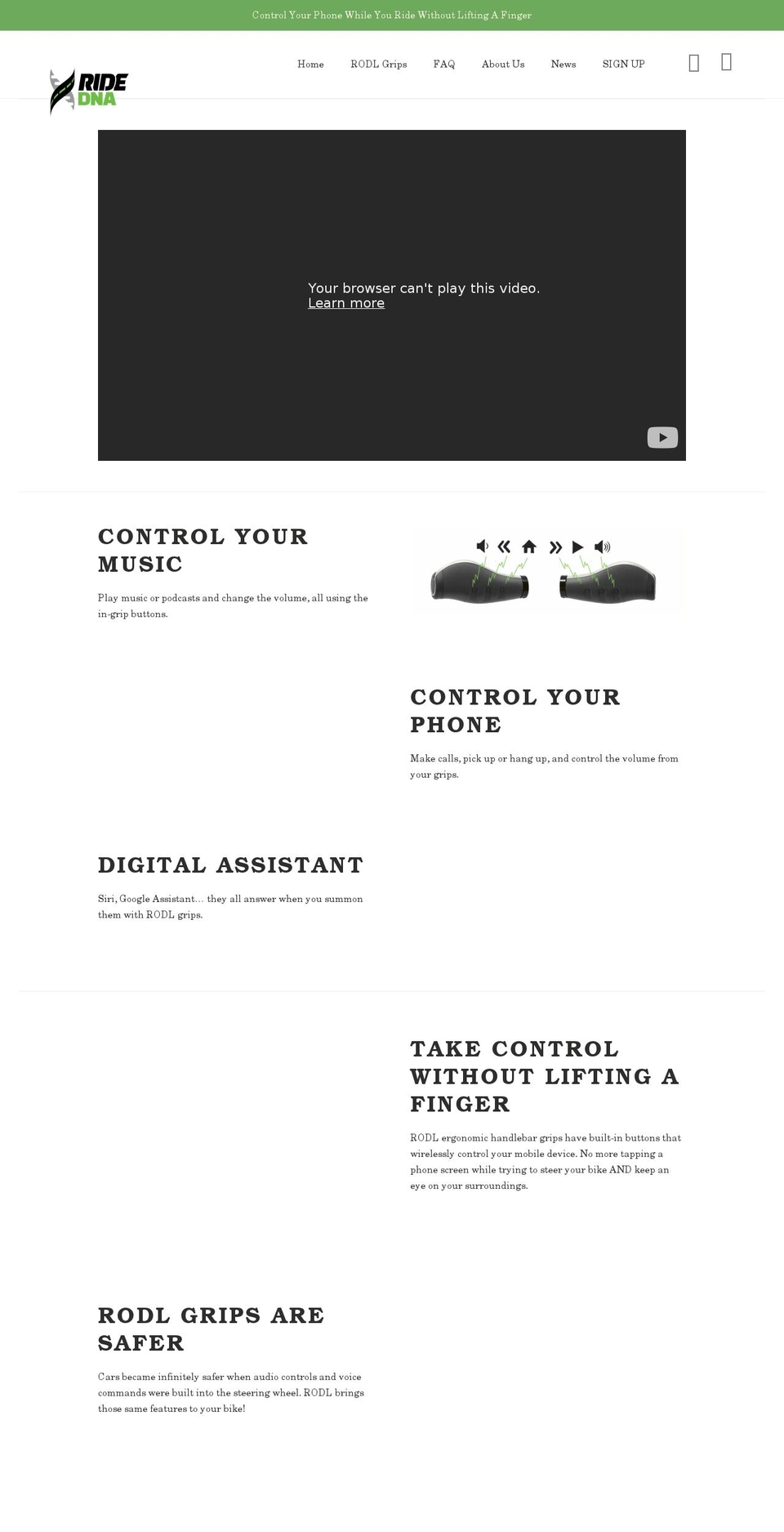 ridedna.com shopify website screenshot