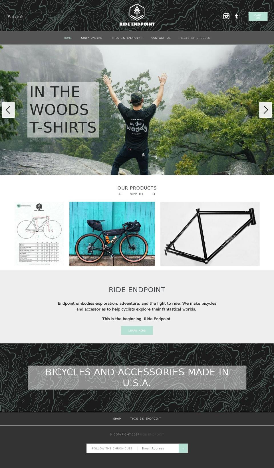 V Shopify theme site example rideendpoint.com