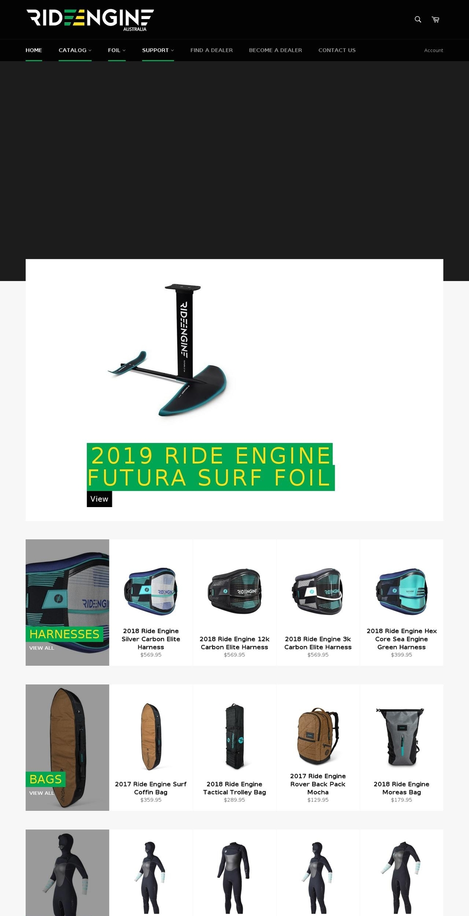 rideengine.com.au shopify website screenshot