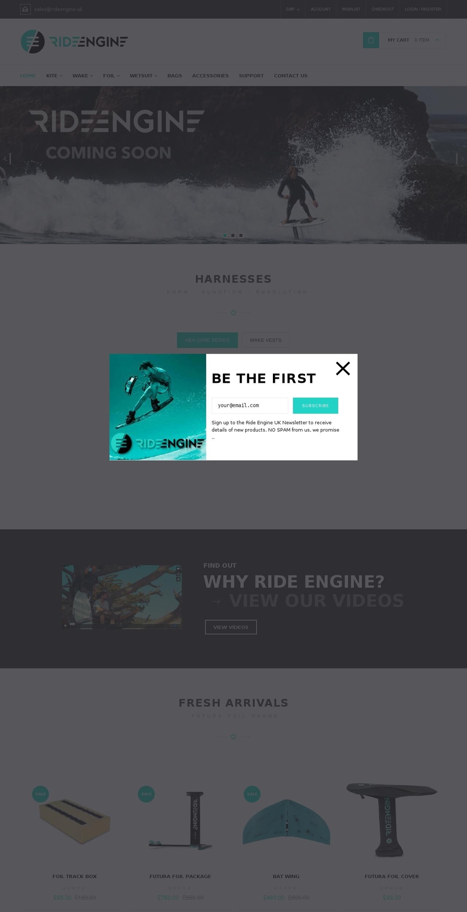 rideengine.uk shopify website screenshot