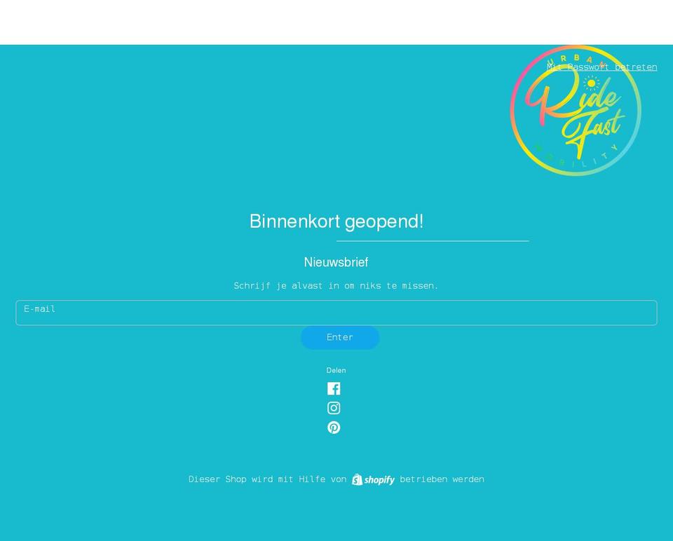 ridefast.shop shopify website screenshot