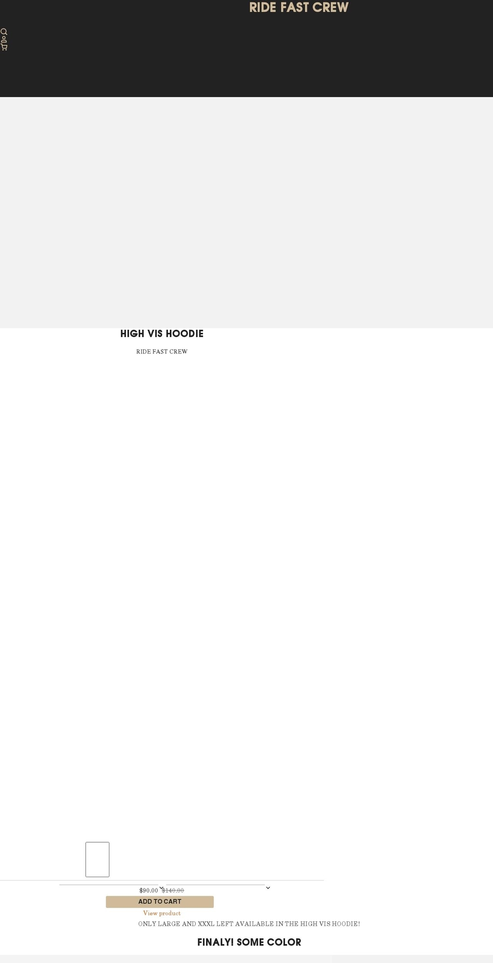 ridefastcrew.com shopify website screenshot