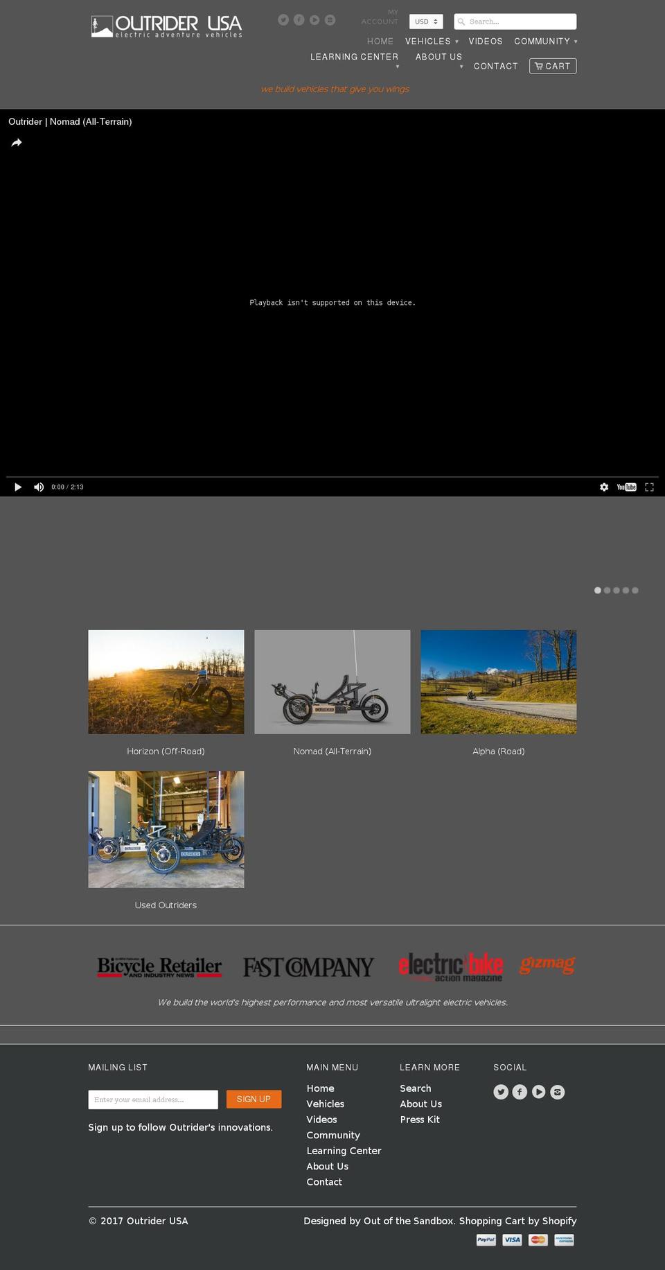 rideffr.com shopify website screenshot
