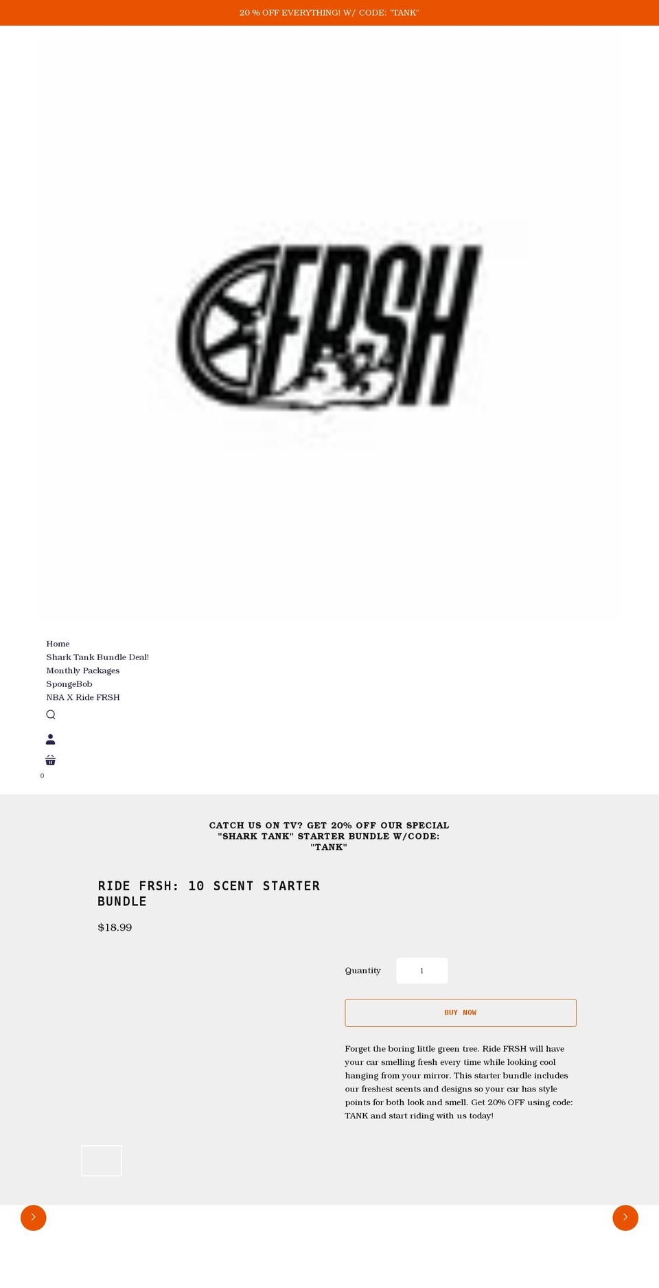 ridefrsh.com shopify website screenshot
