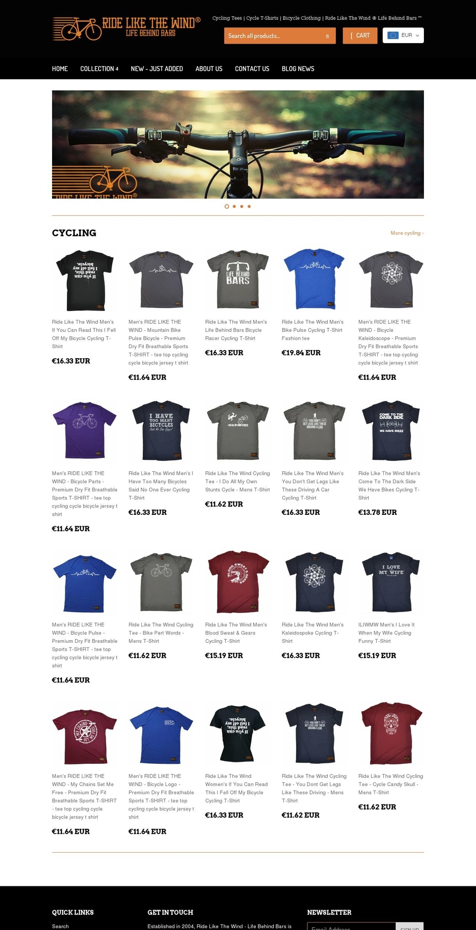 ridelikethewind.co.uk shopify website screenshot