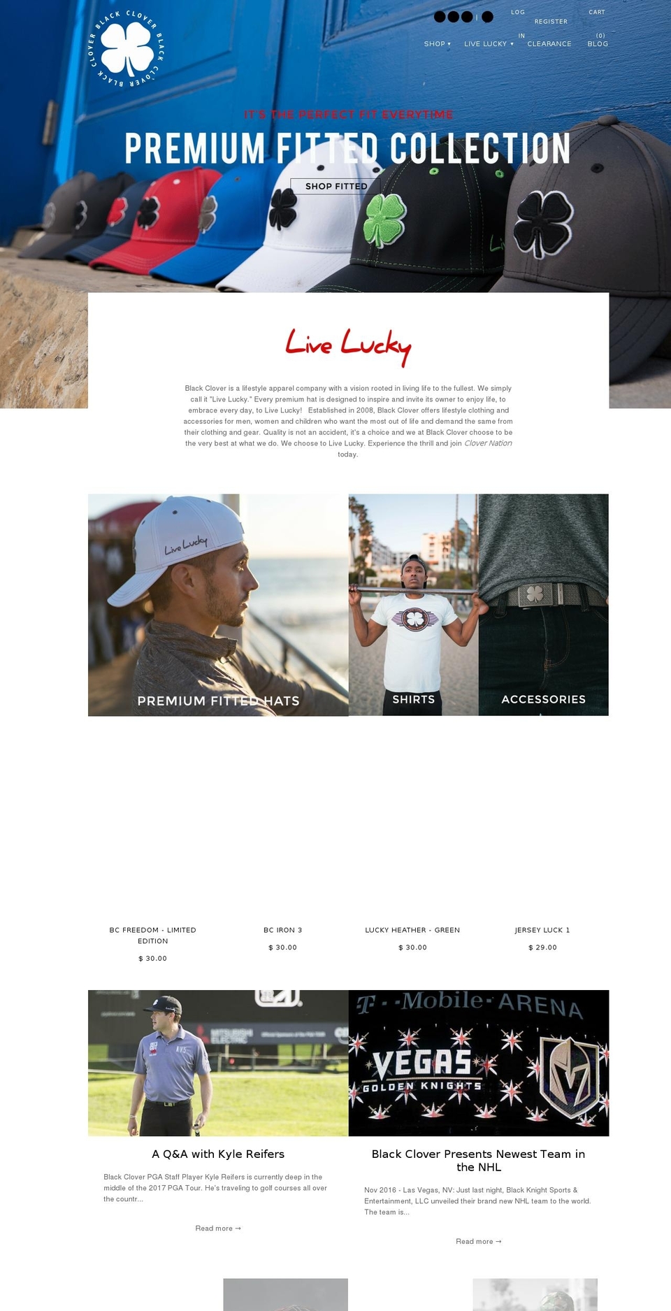 ridelucky.com shopify website screenshot