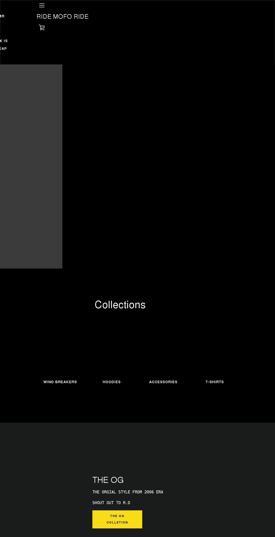 ridemoforide.com shopify website screenshot
