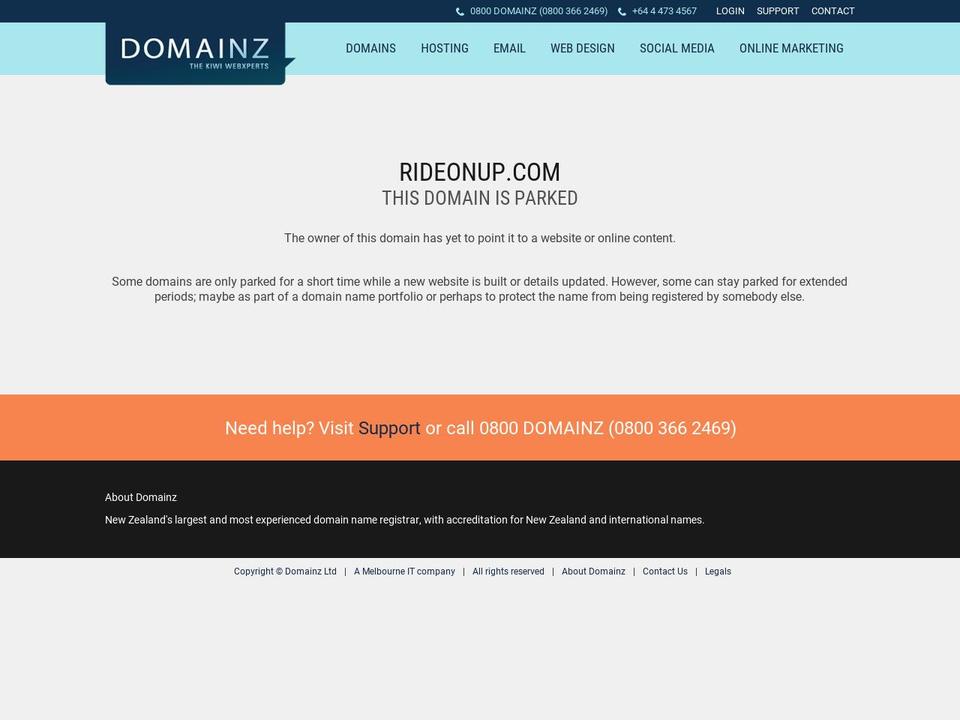 rideonup.com — Shopify storefront screenshot
