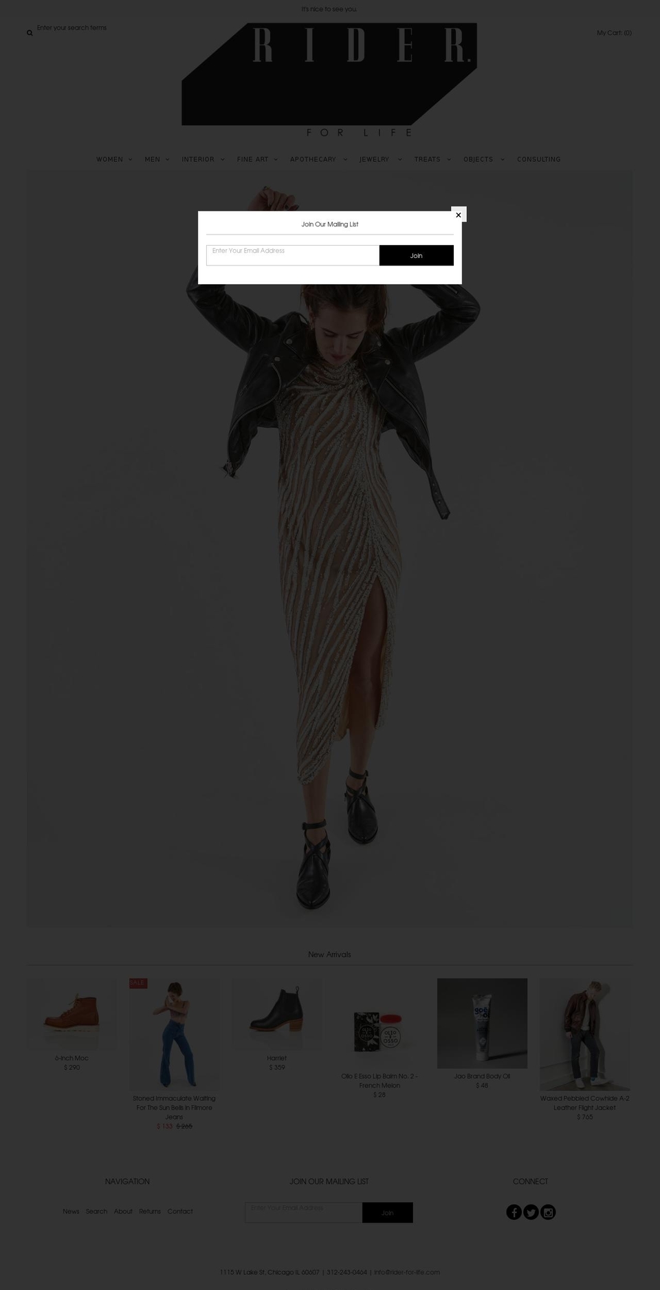 rider-for-life.com shopify website screenshot