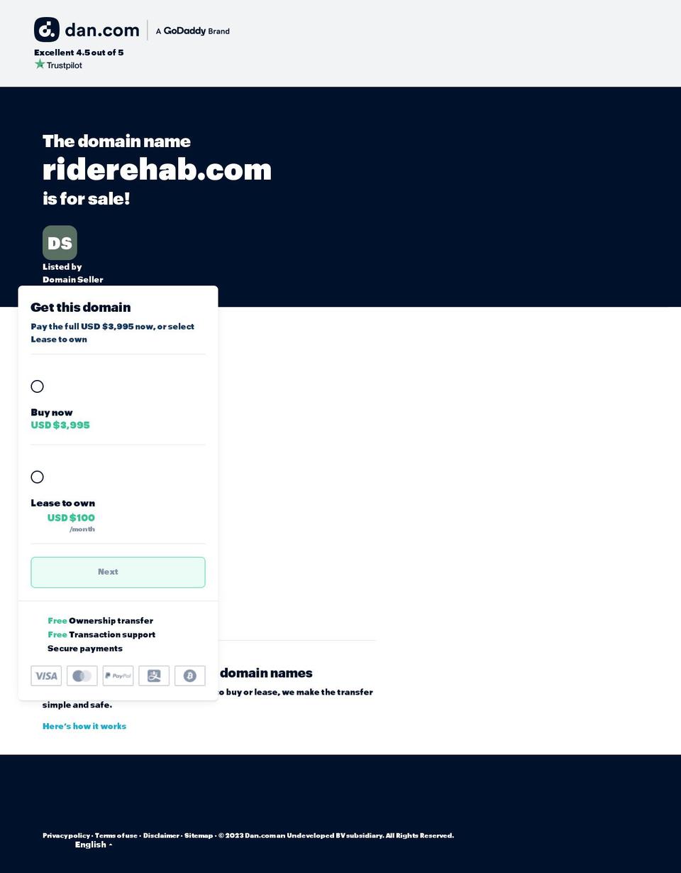 riderehab.com — Shopify storefront screenshot