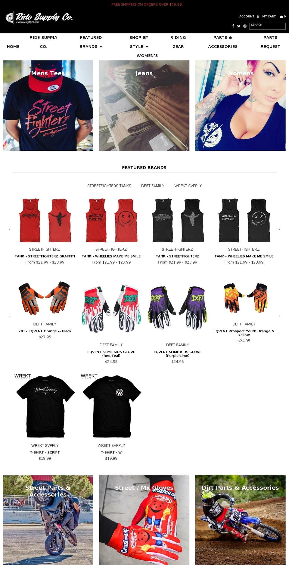 ridesupplyco.com shopify website screenshot