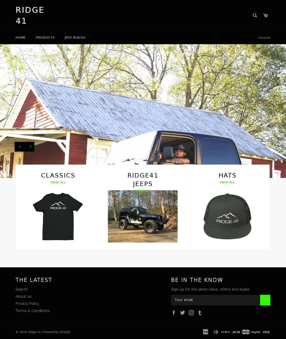 ridge41.com shopify website screenshot