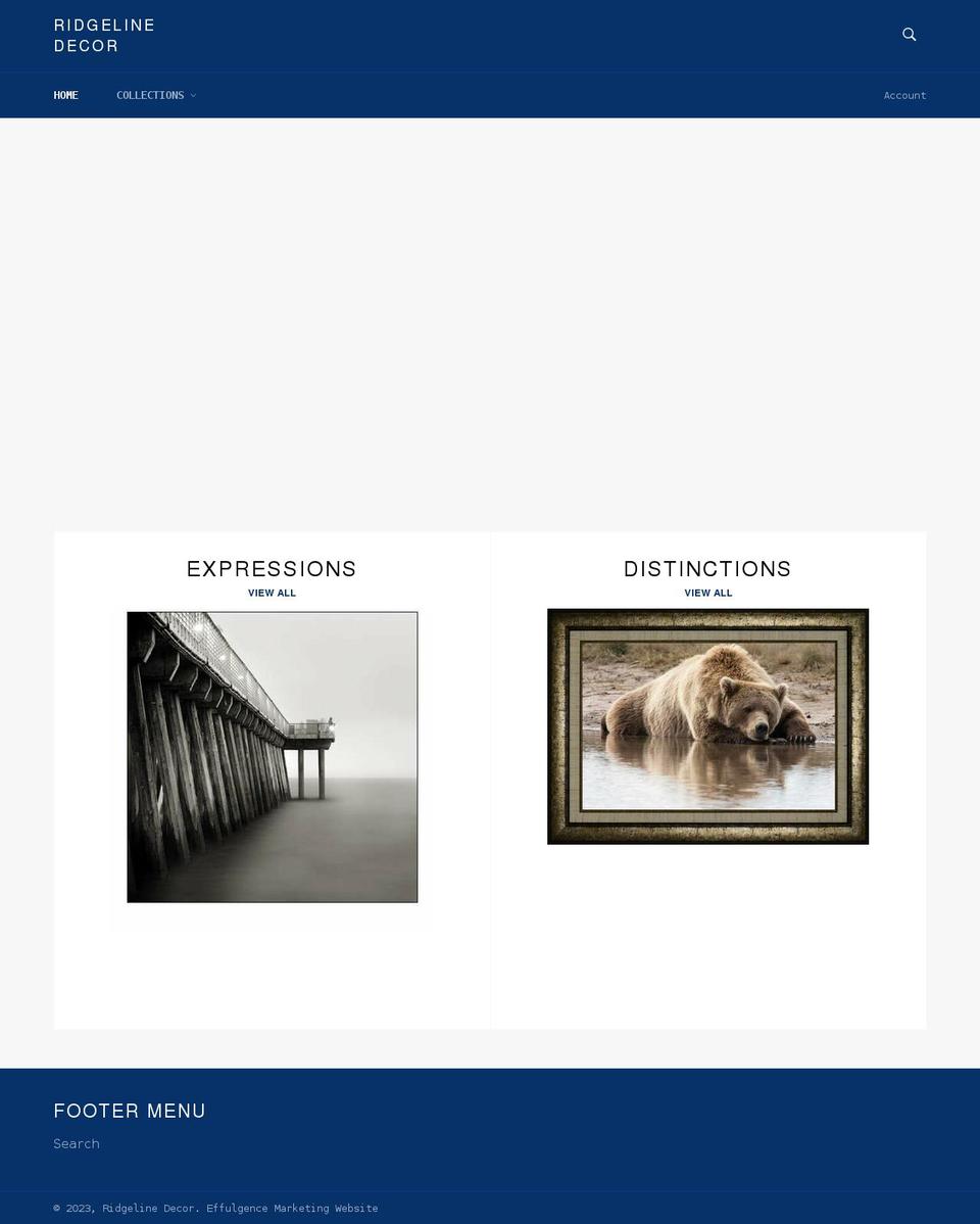 ridgelinedecor.com shopify website screenshot