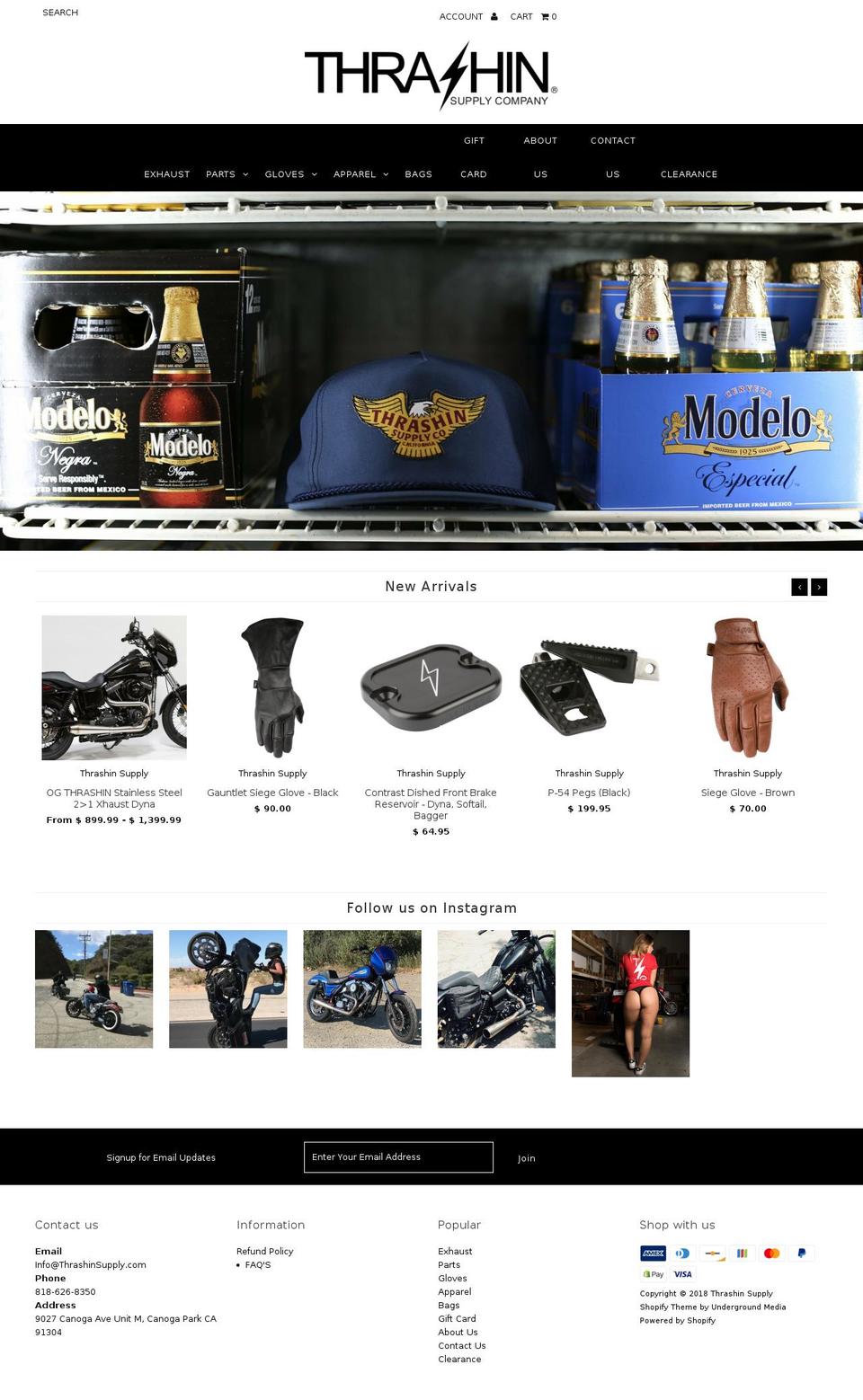 ridingandsupplying.com — Shopify storefront screenshot
