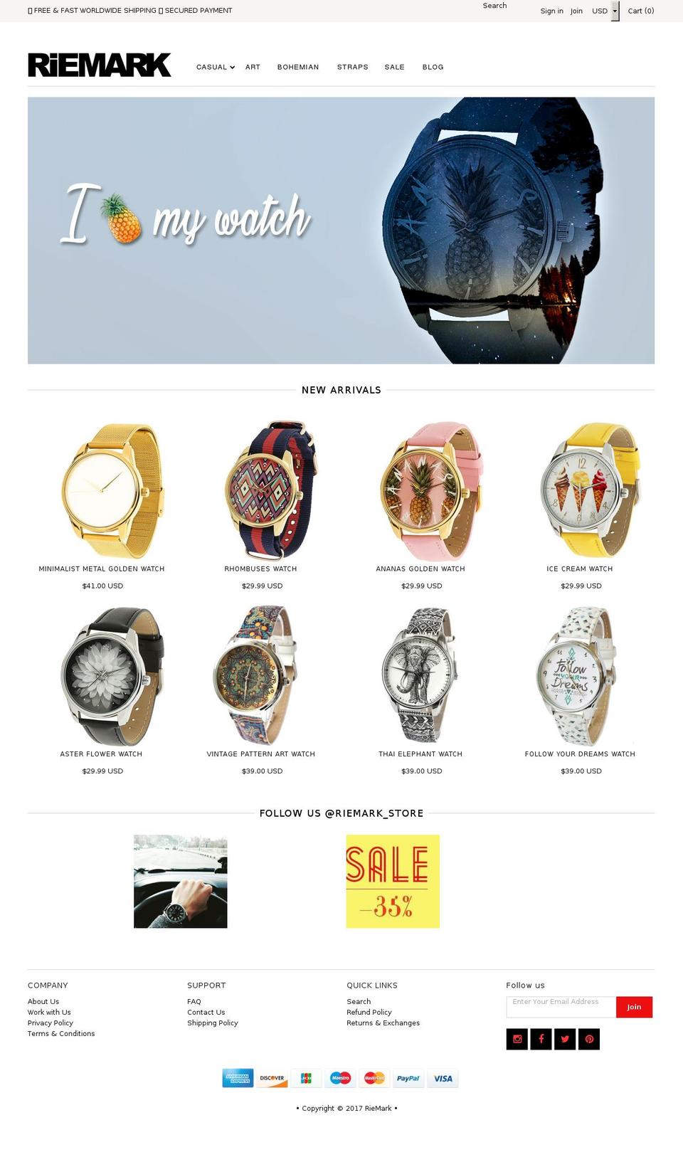 riemark.com shopify website screenshot