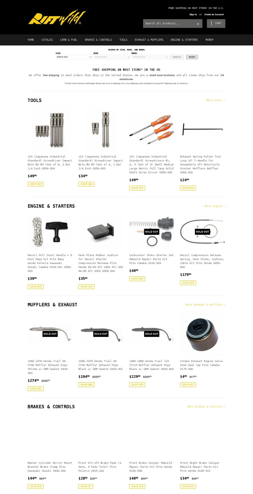 riftwild.com shopify website screenshot