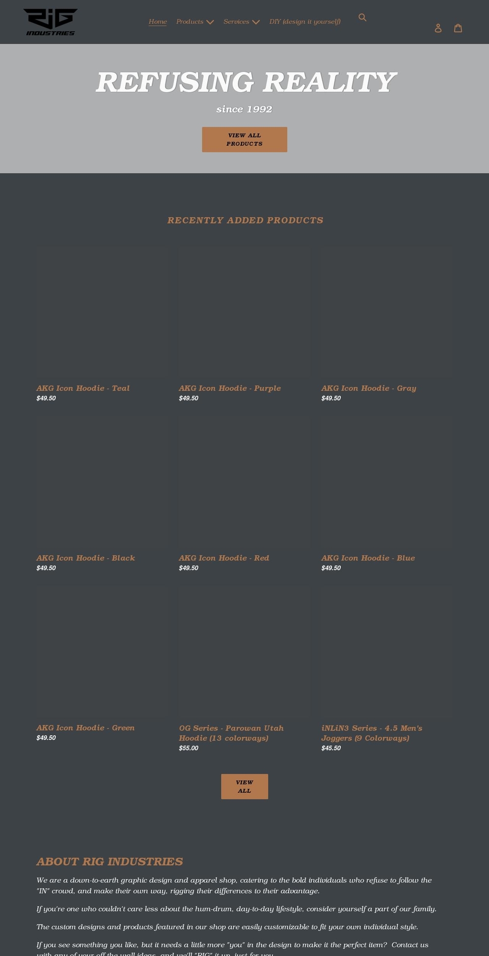 rig-industries.com shopify website screenshot