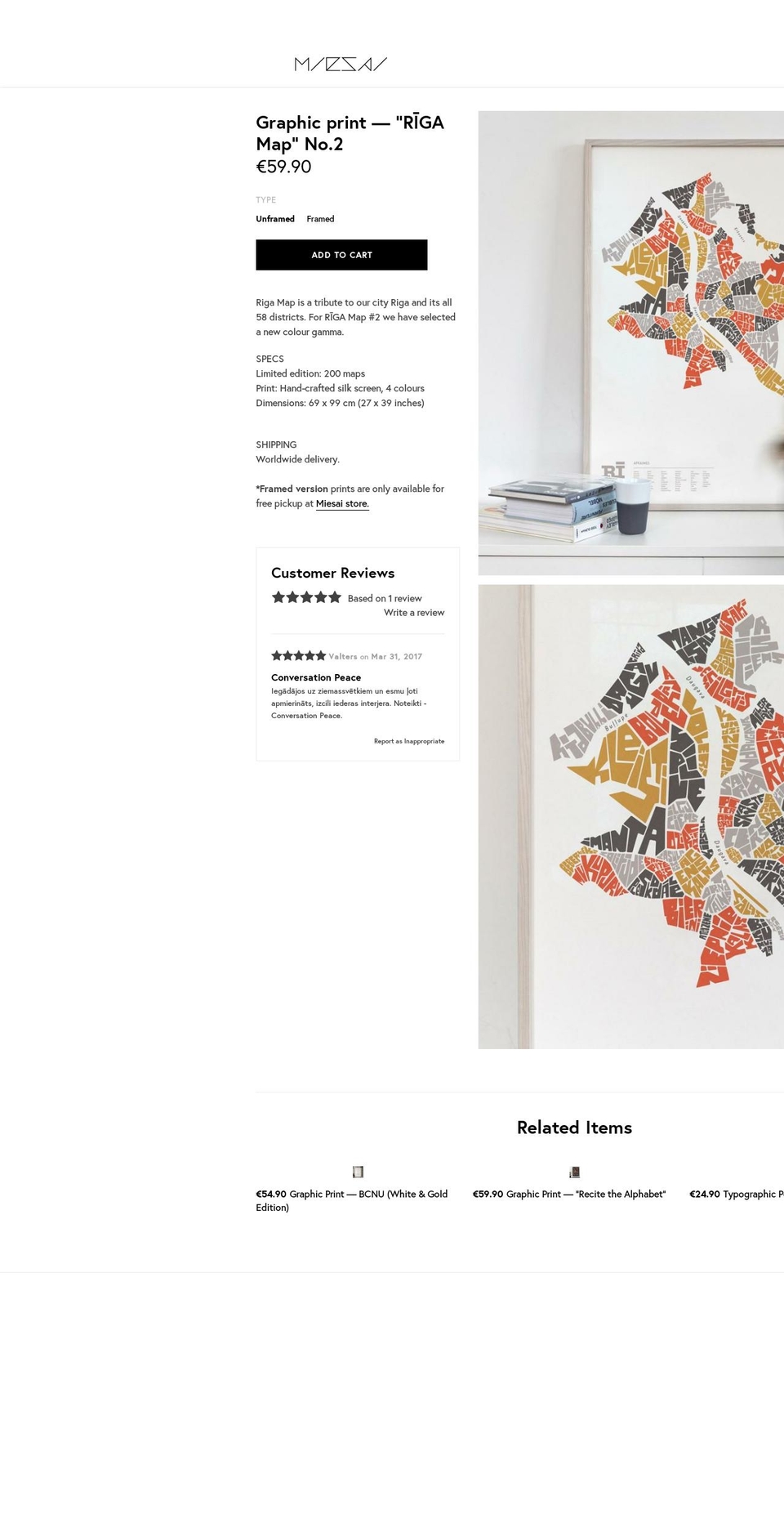 rigadistricts.com — Shopify storefront screenshot