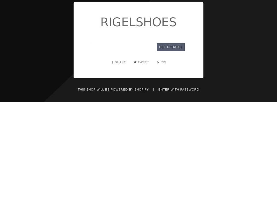 rigelshoes.com — Shopify storefront screenshot