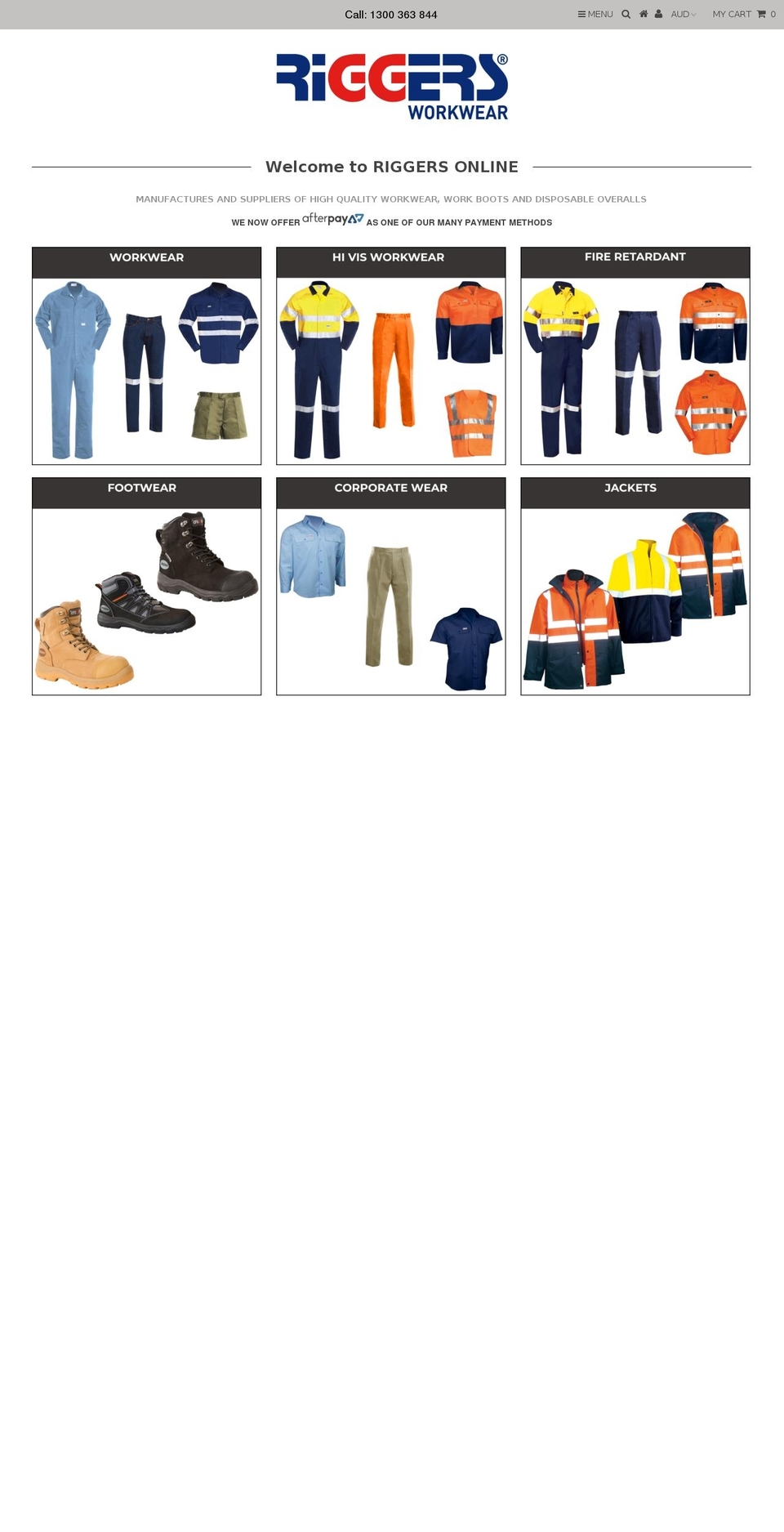 riggers.com.au shopify website screenshot