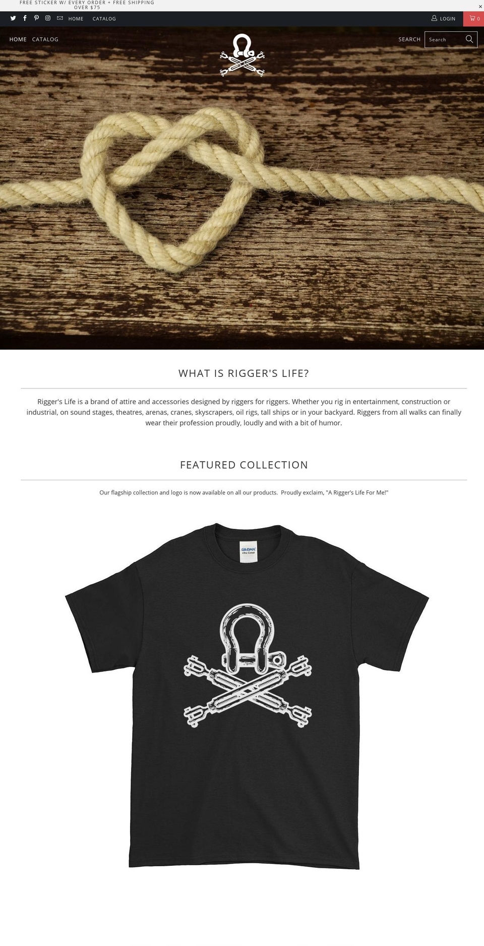 riggerslife.com — Shopify storefront screenshot