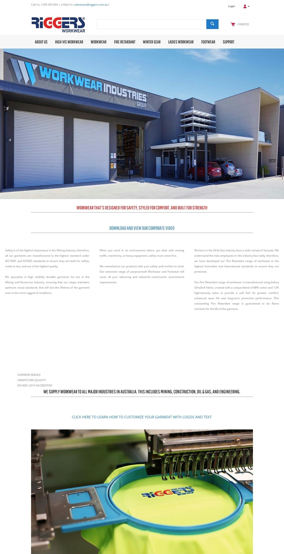 riggersonline.com.au shopify website screenshot