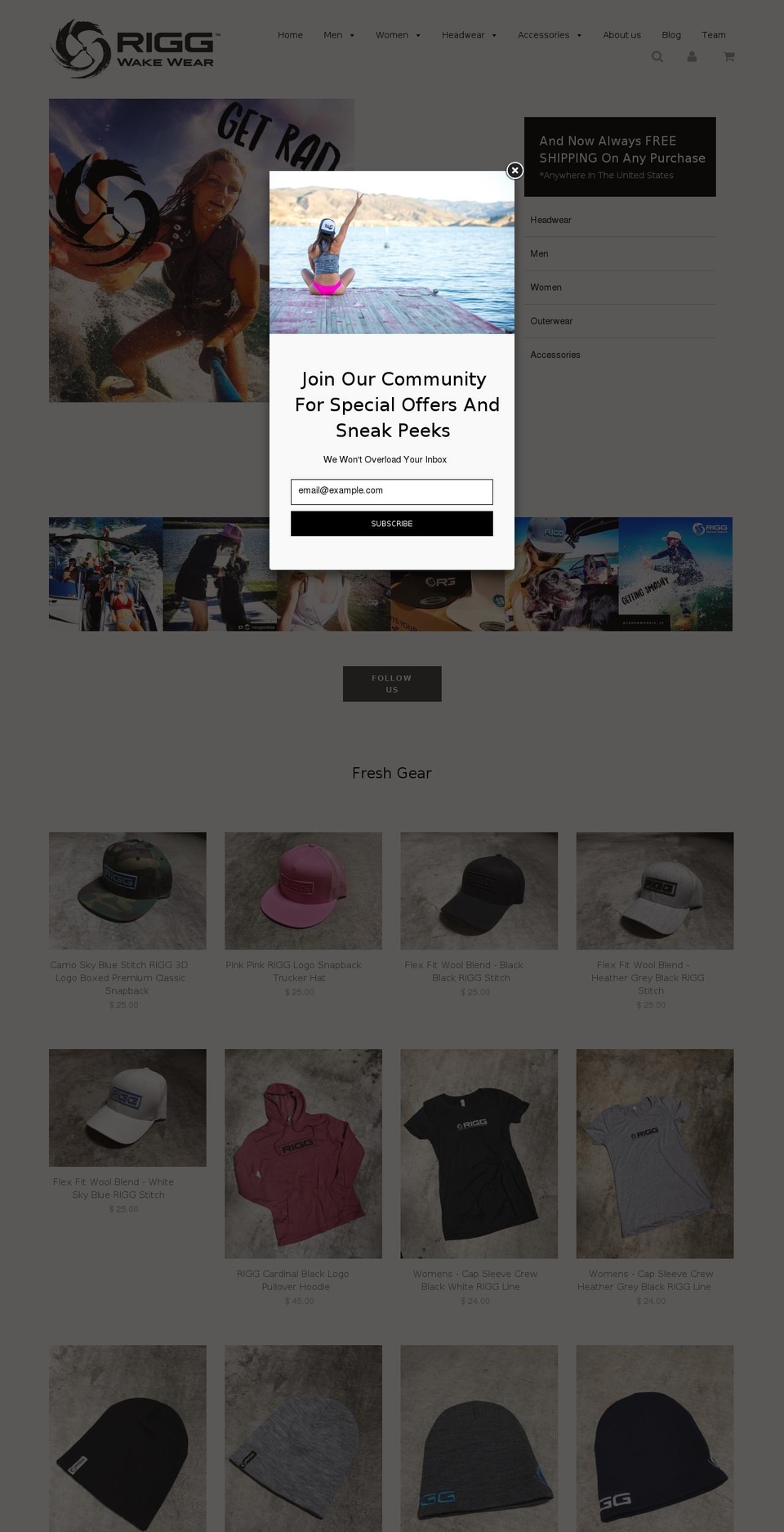 riggwakewear.com shopify website screenshot