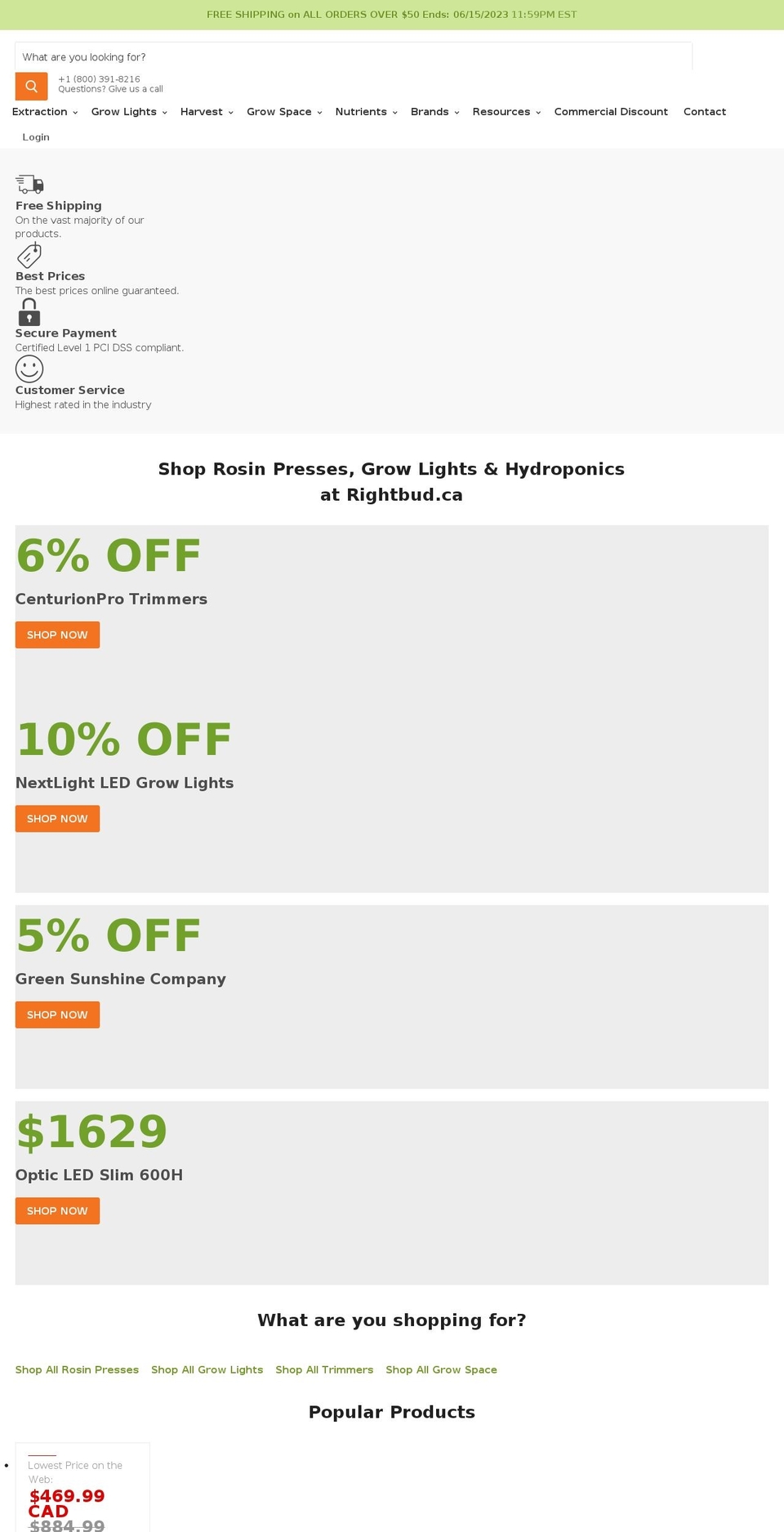 rightbud.ca shopify website screenshot