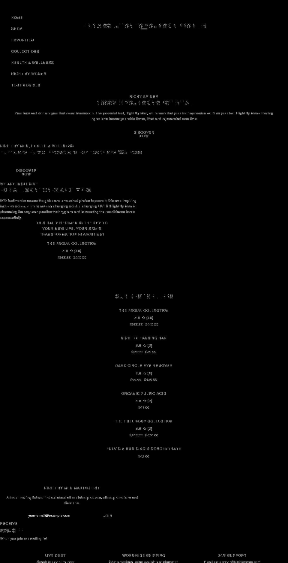 rightbymen.com shopify website screenshot
