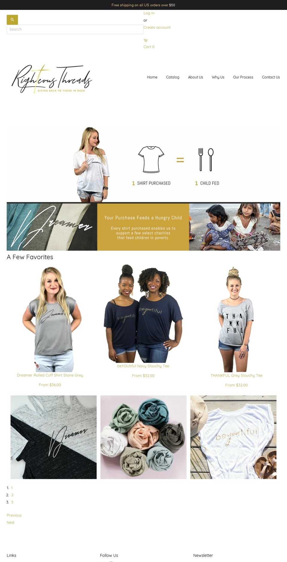 righteousthreads.org shopify website screenshot