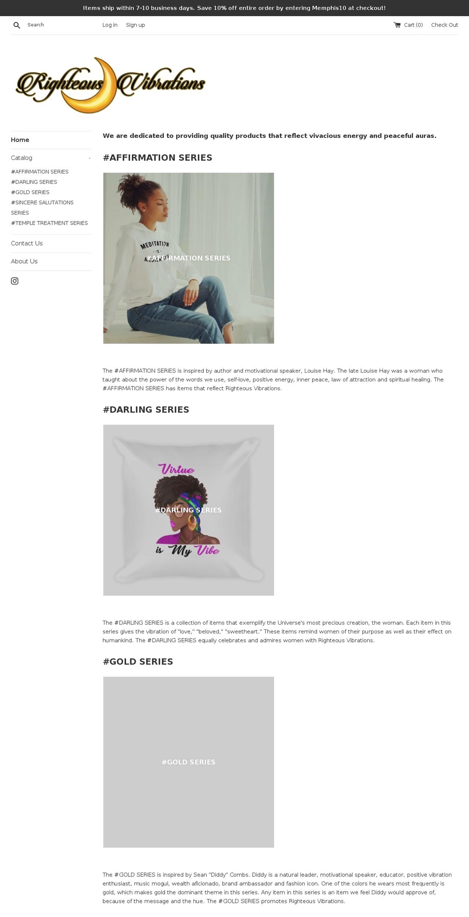 righteousvibe5.com — Shopify storefront screenshot