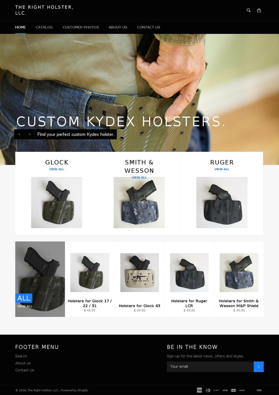 rightholster.com — Shopify storefront screenshot