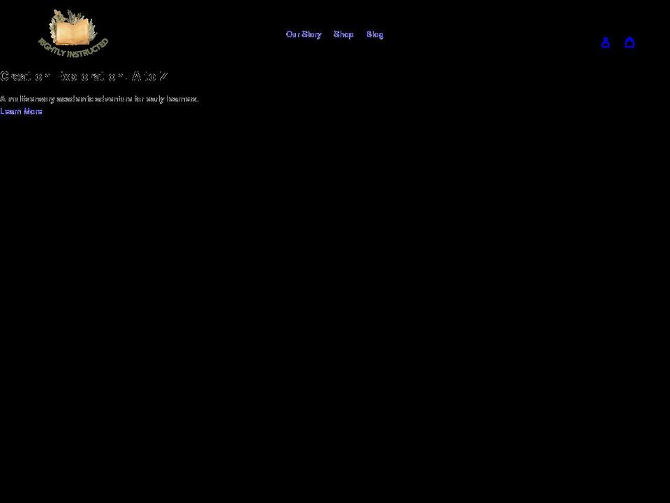 rightlyinstructed.com shopify website screenshot
