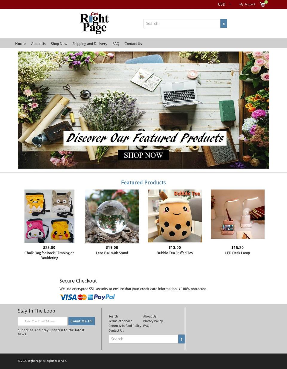 rightpage.shop shopify website screenshot