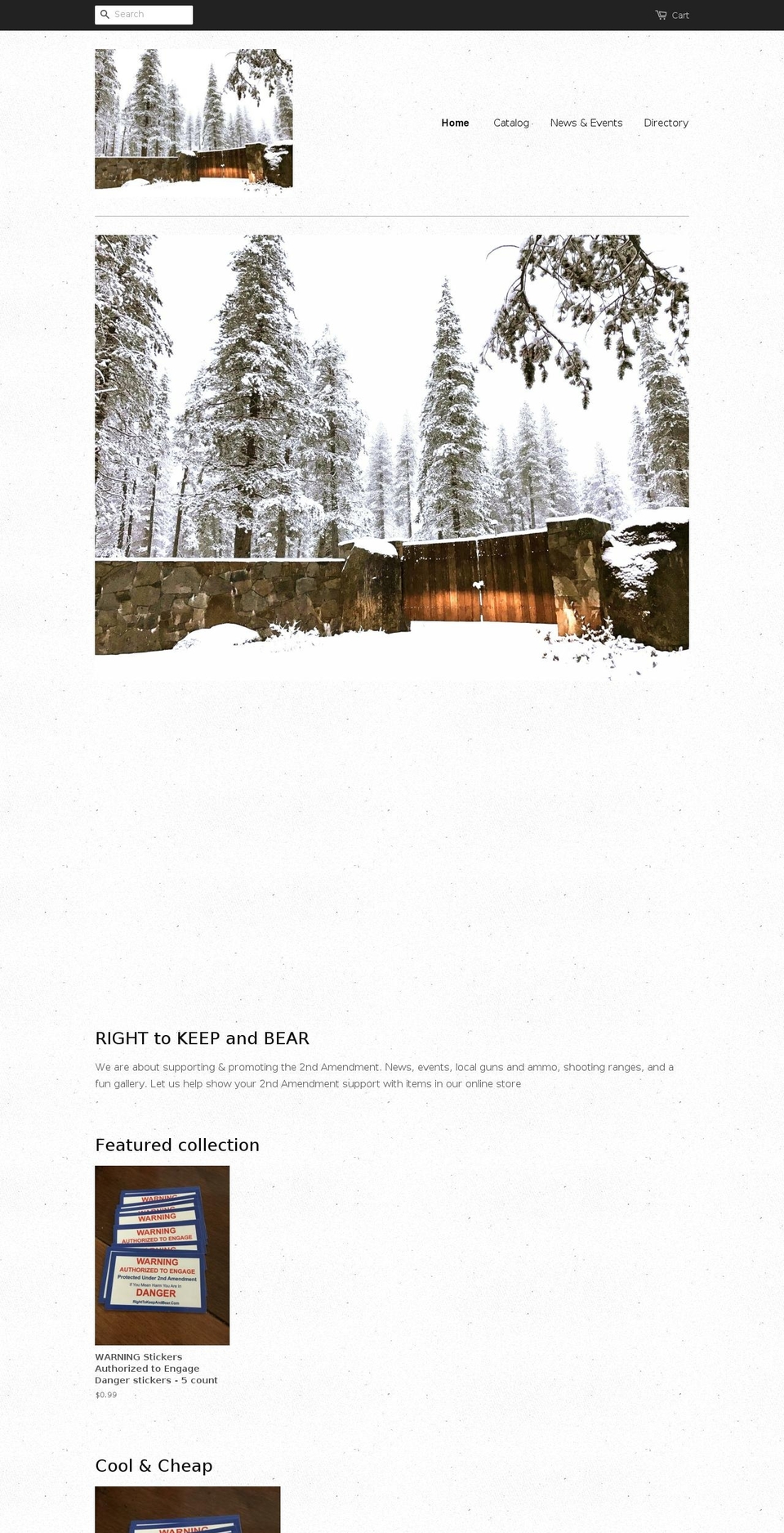 righttokeepandbear.com — Shopify storefront screenshot