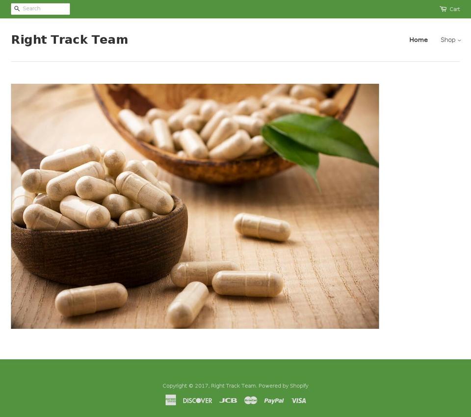 righttrackteam.com shopify website screenshot