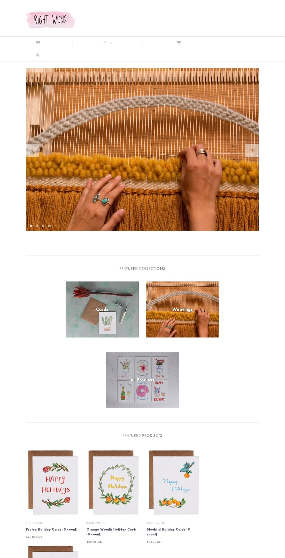 rightwong.com shopify website screenshot