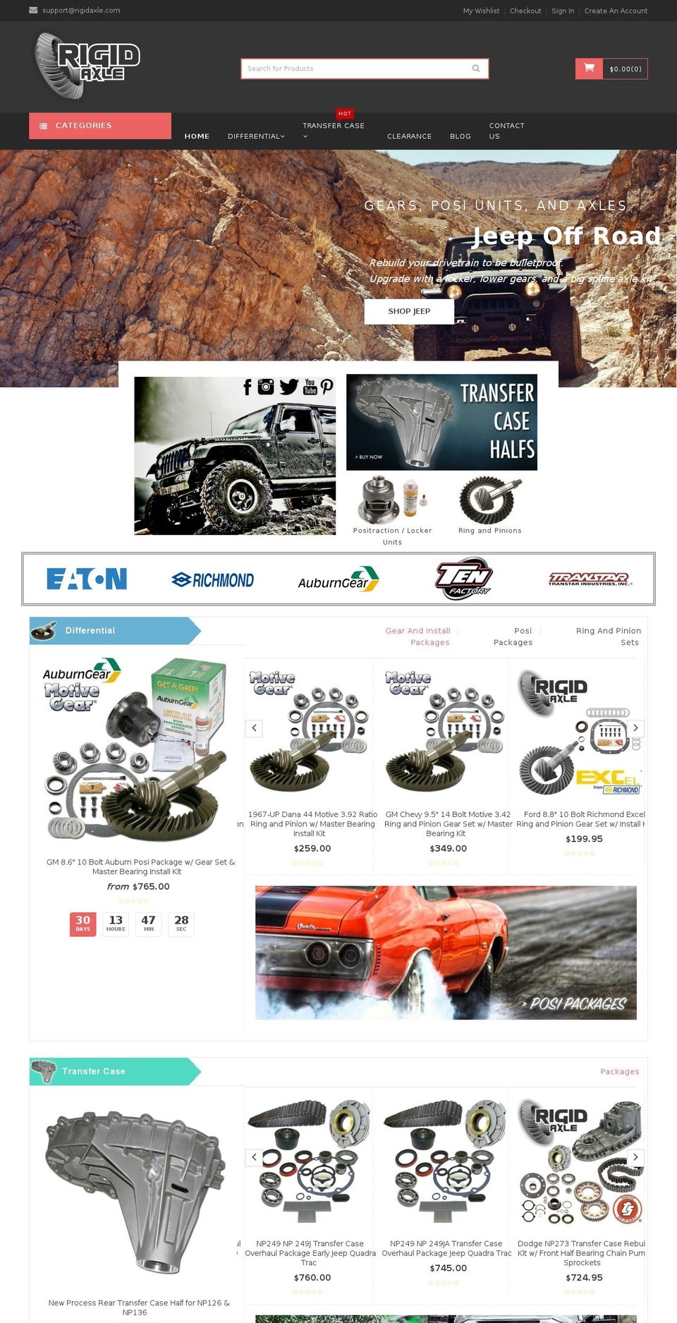 rigidaxle.com shopify website screenshot