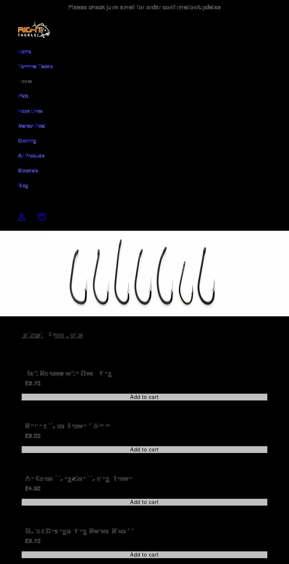rigittackle.co.uk shopify website screenshot